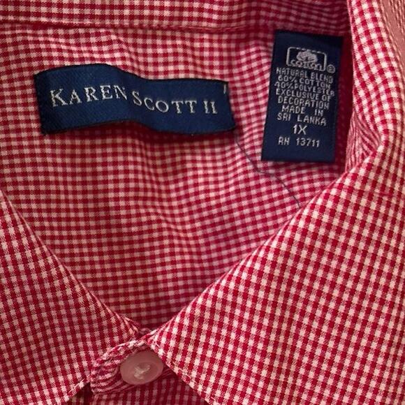 Karen Scott red and white Christmas 1X - Picture 4 of 4